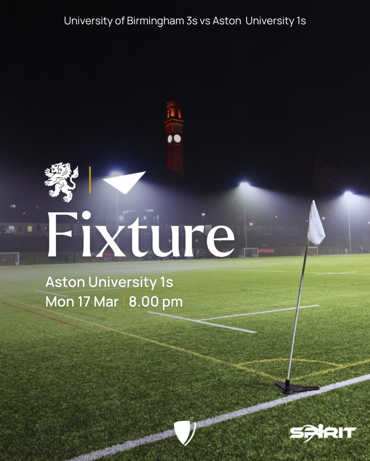 University of Birmingham FC — fixture graphic